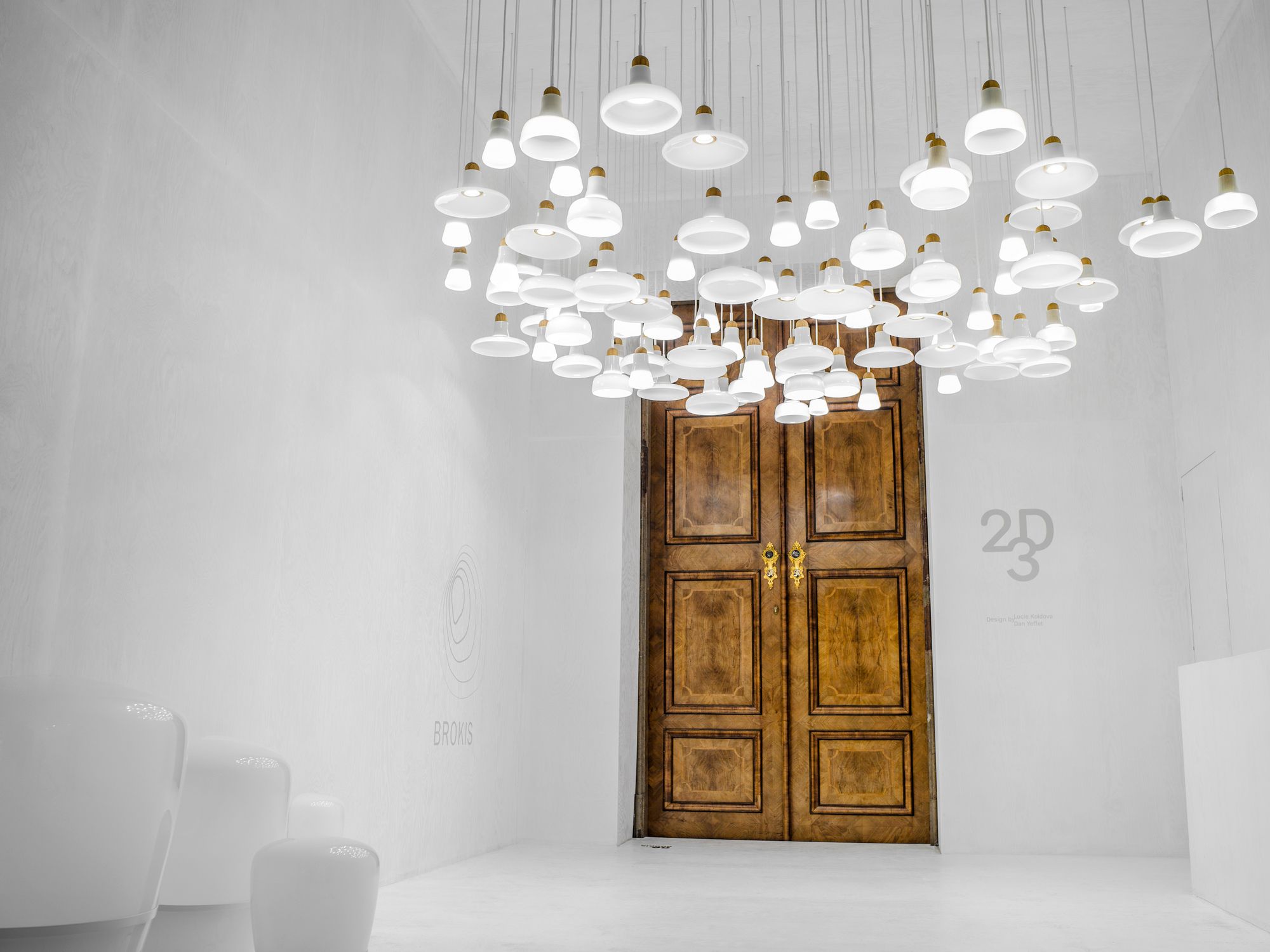 Подвесной светильник из дутого стекла с регулируемой яркостью BROKIS Тени ARCH-00150384 - Вид №22