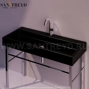 U120NERO Подвесная раковина настенная прямоугольная Simas Frozen черная