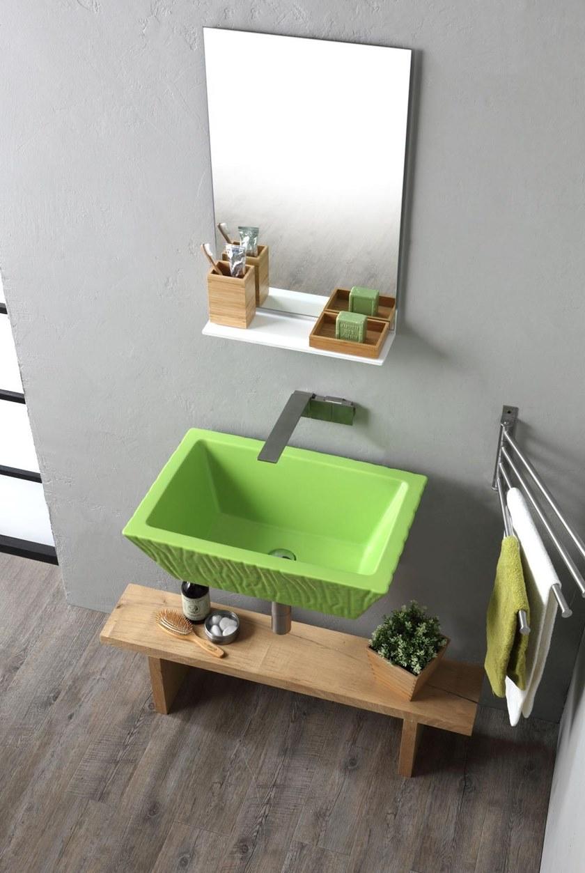 Ptr01r Подвесная раковина настенная овальная Horganica Pietra белая - Вид №9