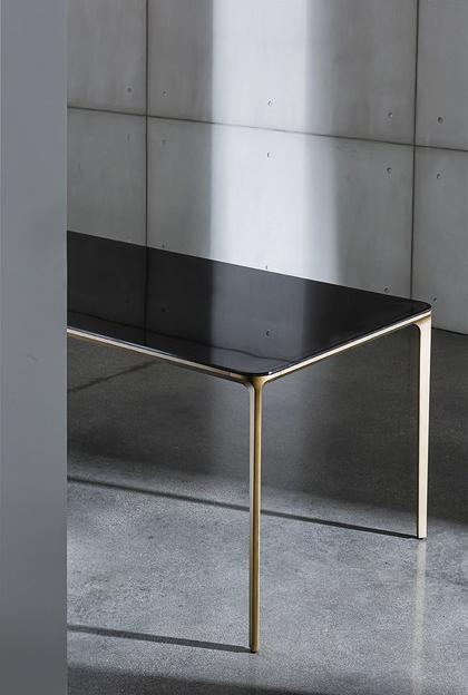 Sovet italia Прямоугольный стол из алюминия и стекла Slim sun-id-1504760 - Вид №4