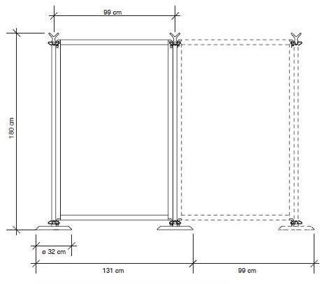 Caimi Brevetti Разделители из бактериостатической звукопоглощающей ткани Caimi safe design sun-id-1416219 - Вид №4