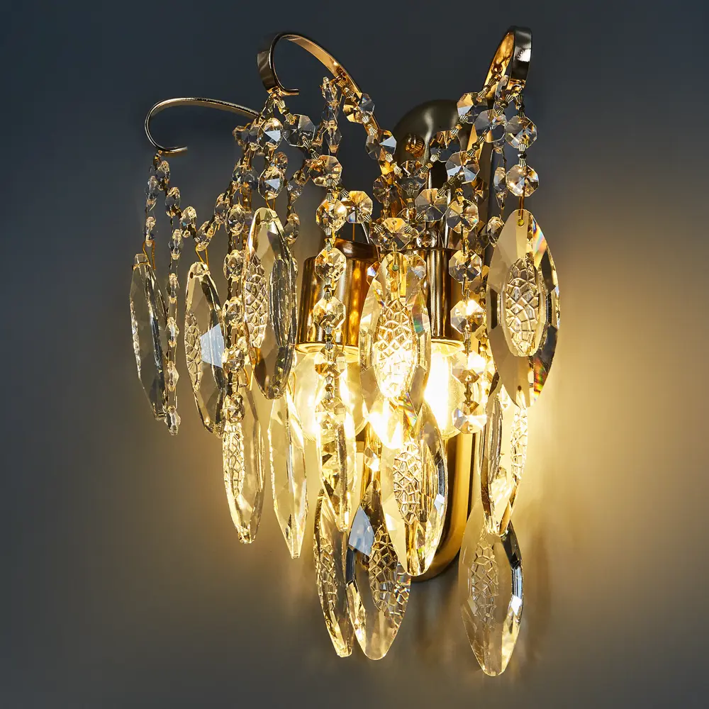 Светильник настенный бра Бриз 2 лампы 60 Вт E27 220 цвет золото DE CITY STLM-2172865