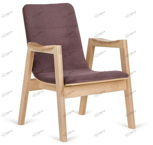 Paged Кресло с обивкой из ткани с подлокотниками Dub sun-id-1418428