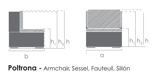 Тканевое кресло с подлокотниками BIZZOTTO Tecla ARCH-00033294 - Вид №9