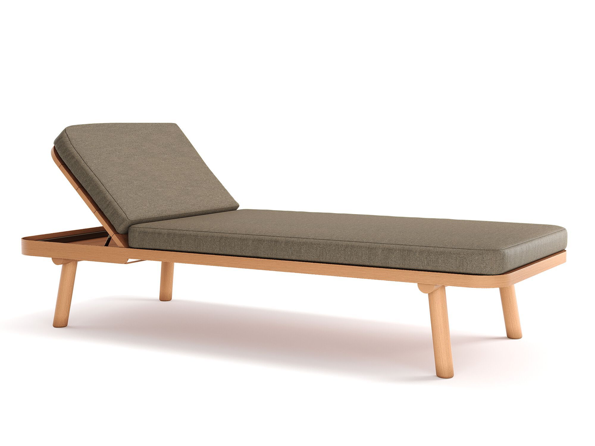 Шезлонг с откидной спинкой из Sunbrella® и тика YAAZ Uz ARCH-00048312