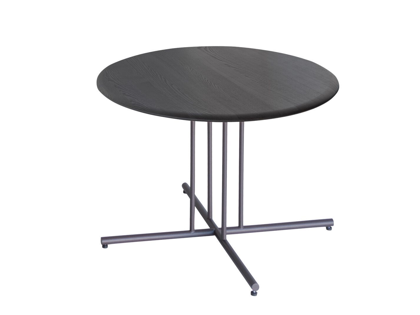 Круглый журнальный столик из ясеня и металла Potocco Graphic ARCH-00084637 - Вид №1