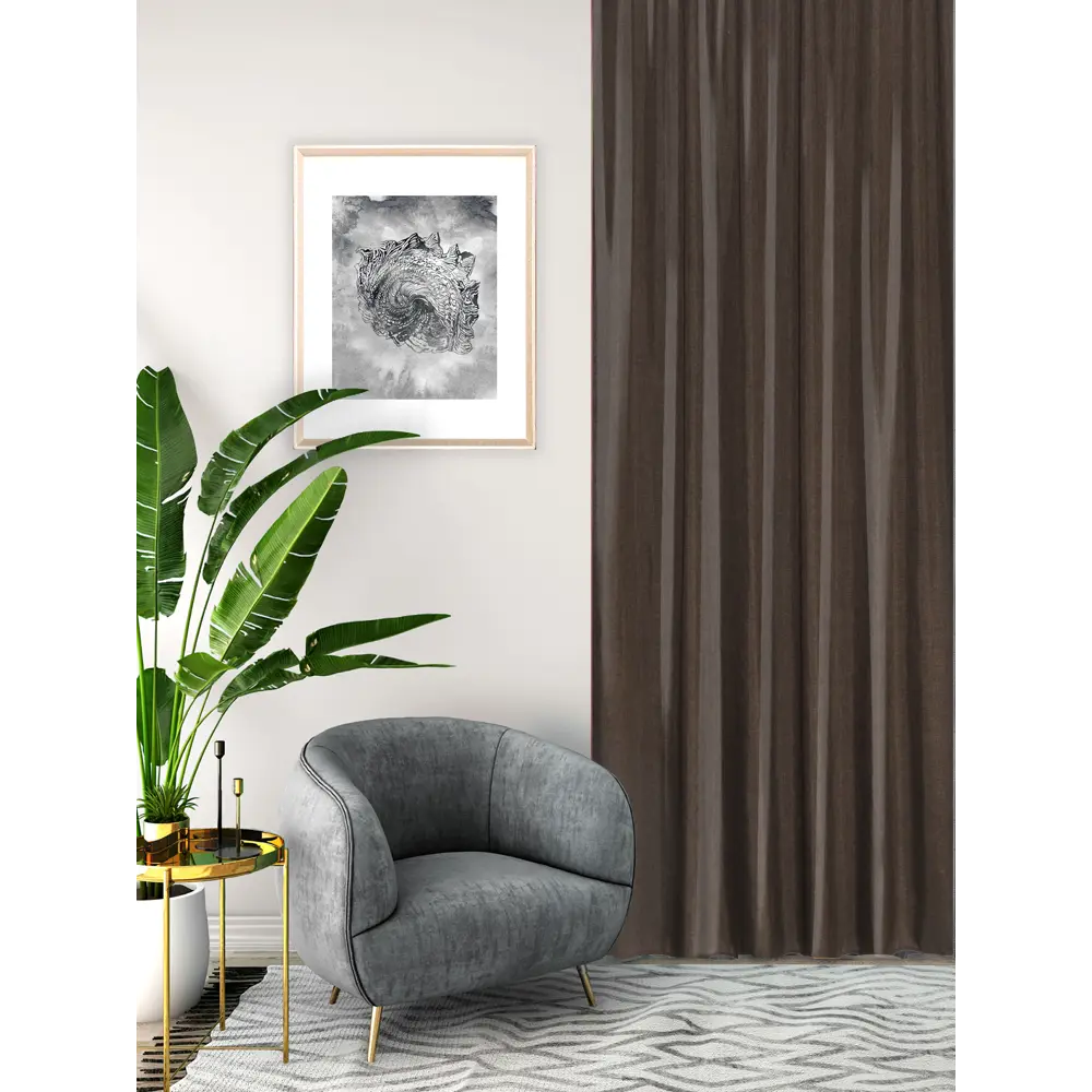 Штора на ленте Seasons Looks 140х260 см Coffee цвет кофе STLM-2095606 - Вид №4