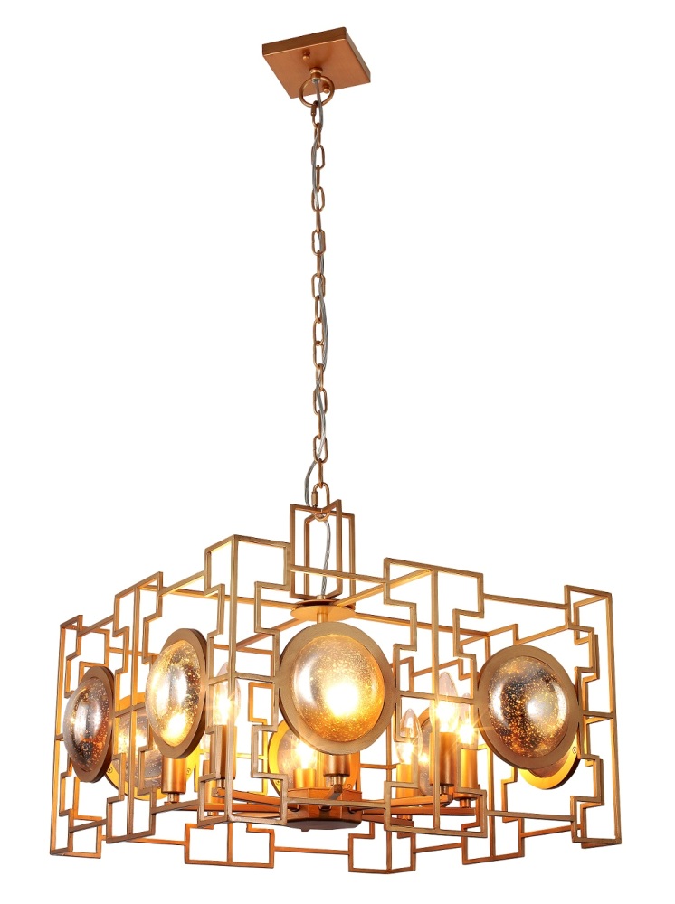 Подвесная люстра Crystal Lux Cuento SP8 Gold CRYSTAL LUX ДИЗАЙНЕРСКИЕ, CUENTO 108728 Золотой  - Вид №2