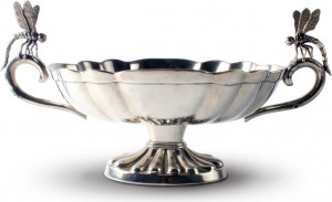 10648864 Vagabond House Блюдо для центра стола Vagabond House Стрекозы 43х24см, олово Олово