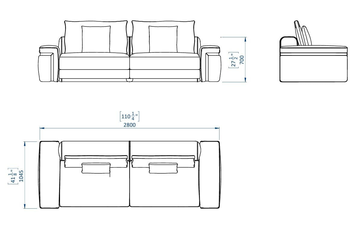 3-местный тканевый диван Casa Magna Essence ARCH-00149426 - Вид №1