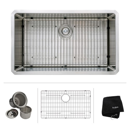KHU100-32 Мойка кухонная прямоугольная Krausru  - Вид №1
