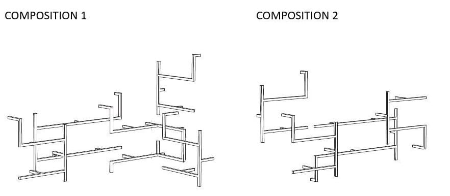 Железный секционный настенный книжный шкаф Mogg ANTOLOGIA ARCH-00068868 - Вид №14