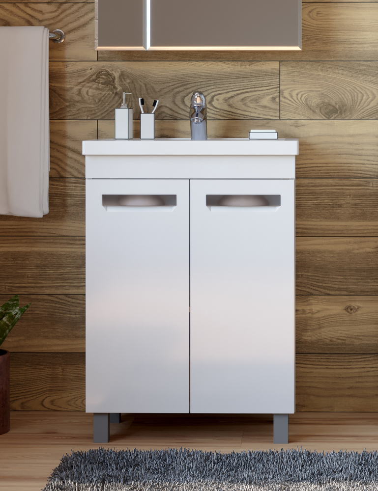 Тумба Plaza 600 (Фостер)600⨉400⨉820 мм белый Santreyd sun-id-664576 - Вид №1