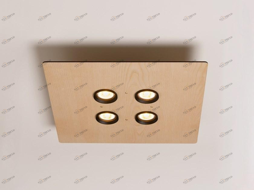 Milan Iluminacion Точечный светильник квадратный из ясеня  6710 