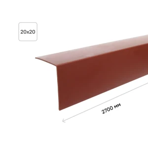 Угол ПВХ 20x20x2700 мм цвет махагон 84267825 STLM-2145029