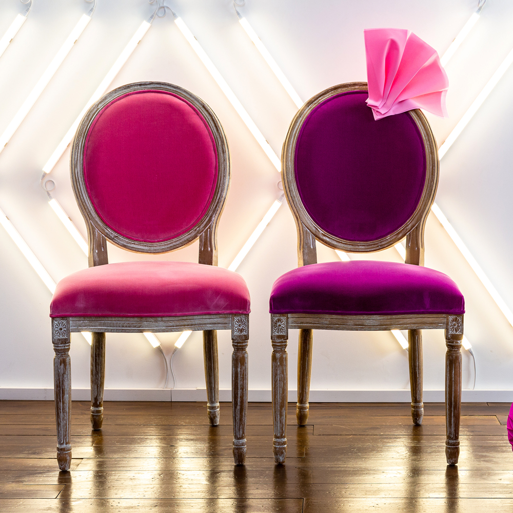 3113009 Стул «Луи / Фуксия» (бархат, лесной орех) Object Desire  - Вид №3