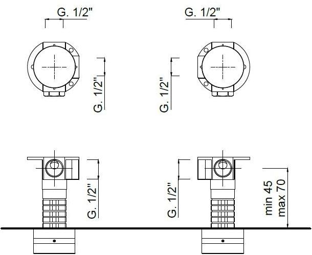 Rubinetteria Giulini Встраиваемые смесители для душа Myring Fmr0115 - Вид №1