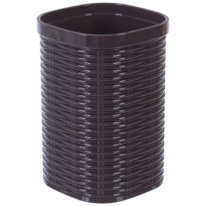 Стакан для зубных щёток настольный Swensa «Rotang» пластик цвет коричневый