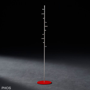 GSTH10-BPR Вешалка для одежды с 10 крючками, основание: красное. PHOS