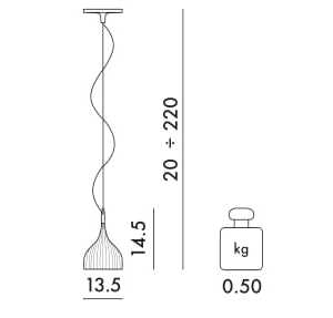 Поликарбонат светодиодный подвесной светильник Kartell É ARCH-00132361 - Вид №16