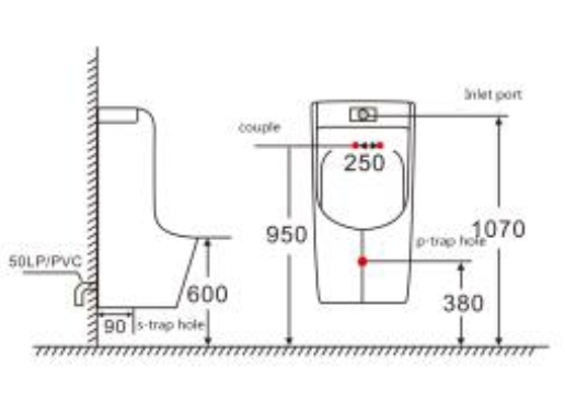 SL-6003 Писсуар настенный LAB.Space  - Вид №1
