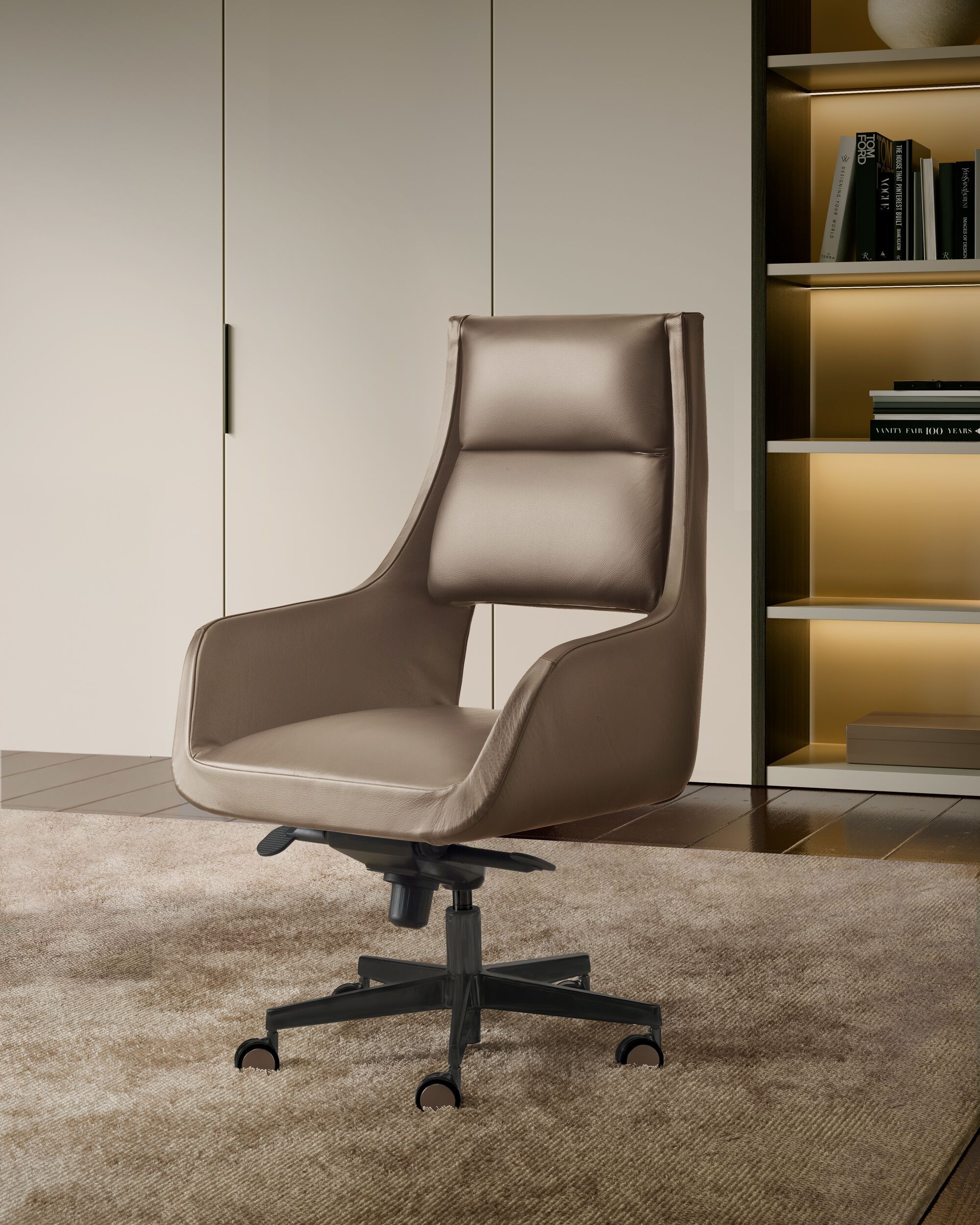 Офисное кресло с кожаной обивкой и высокой спинкой i 4 Mariani INCIPIT ARCH-00134457 - Вид №3