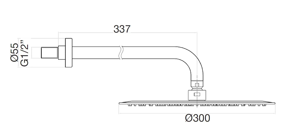 AC0841560 Верхний душ , черный Webert #VALUE!  - Вид №1