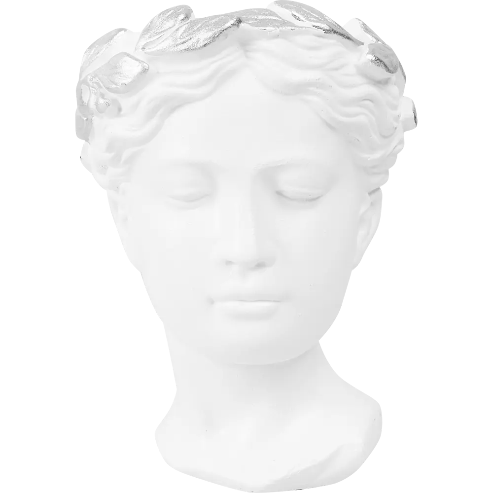 Ваза для цветов Грета гипс бело-серебряный Santreyd STLM-2167126 - Вид №1