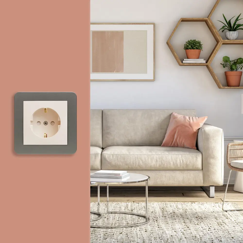 Рамка SYSTEME ELECTRIC W59 Deco для розеток и выключателей в цвете платина 82593329 STLM-0030822 - Вид №5