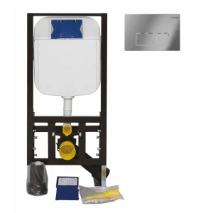 Инсталляция Creavit SET0026.011 для подвесного унитаза с кнопкой цвет глянцевый хром