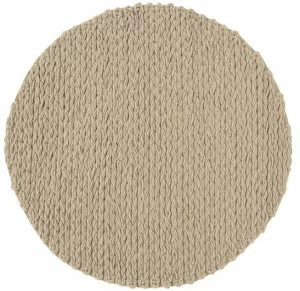 GAN Однотонный круглый коврик Trenzas