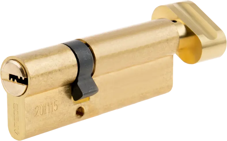 Цилиндр дверной APECS Pro с механизмом ключ-вертушка, золото 50×30 мм 85559781