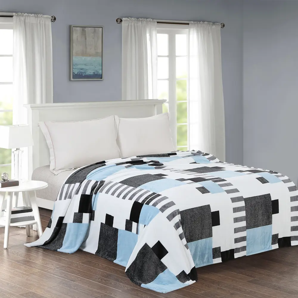 Плед Сolor 180х200 см велсофт цвет голубой Santreyd STLM-2010565 - Вид №4