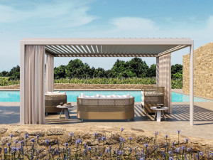 Самонесущая беседка с электроприводом