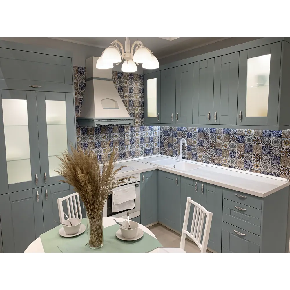 Фасад кухонный Delinia ID Томари голубой 59.7×76.5 см с геометрической филенкой 82011013 STLM-0017390 - Вид №6