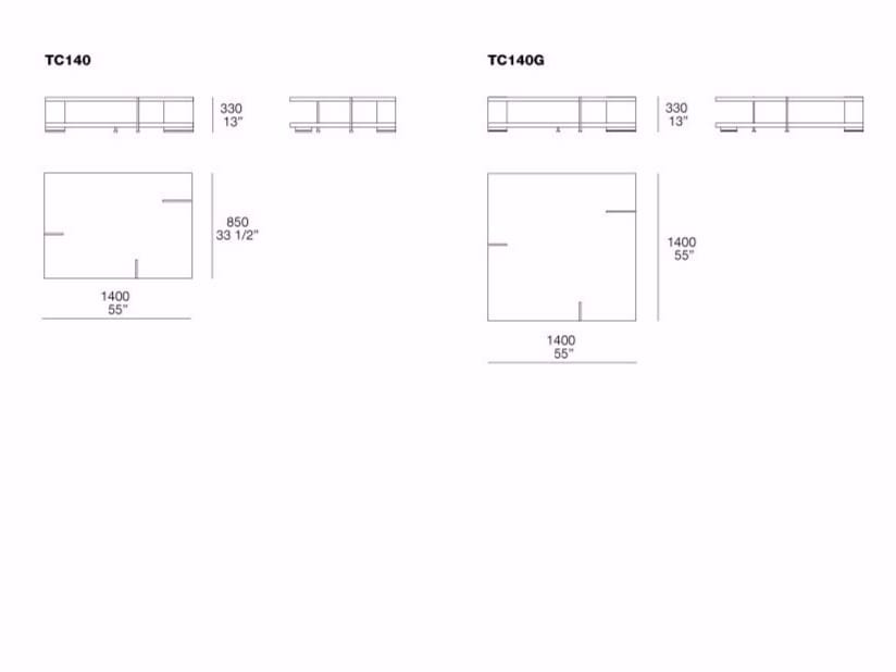 Низкий журнальный столик из шпона с журнальной стойкой Poliform ARCH-00035684 - Вид №4