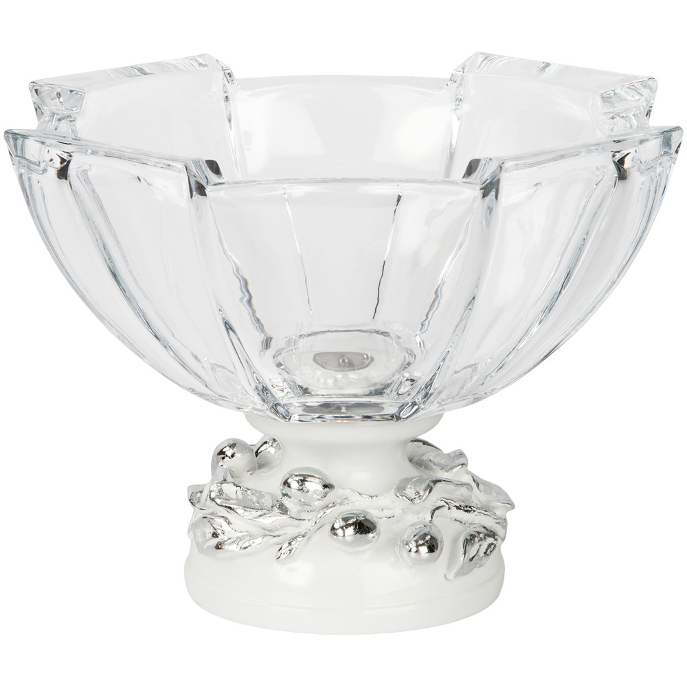 52106+52107 Фруктовница и ваза Oliva Branch Silver BOGACHO  - Вид №2