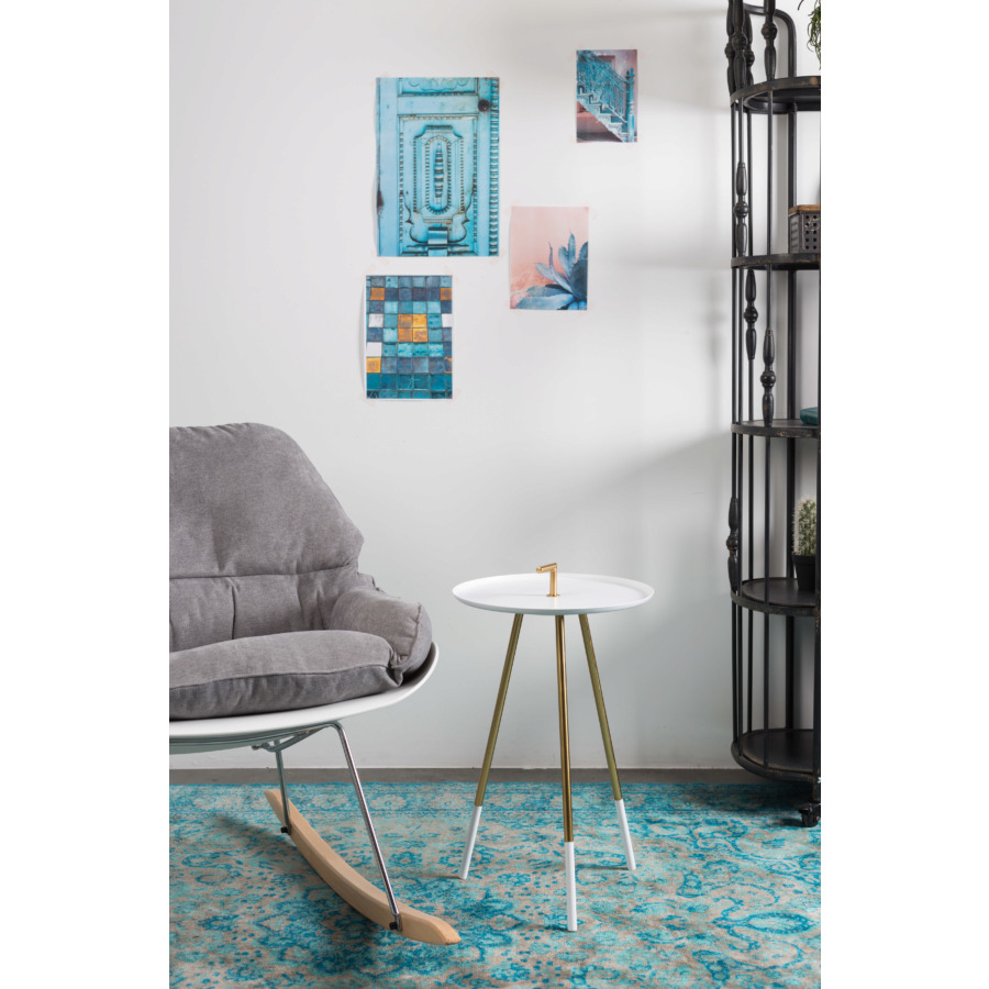 Лаунж кресло-качалка Rocky темное White Label Living 3100053 - Вид №4