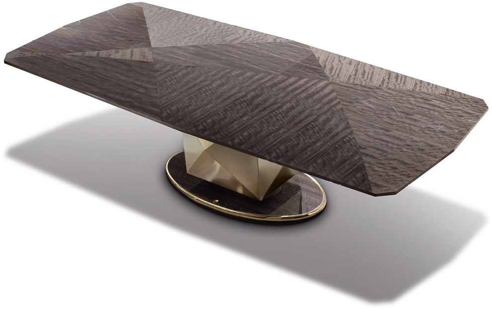 5800 Infinity прямоугольный стол с металлическим основанием в золоте - giorgio collection