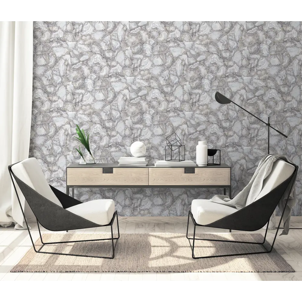 Обои флизелиновые Артекс Агат серые 1.06 м 10579-04 STLM-2184164 - Вид №2