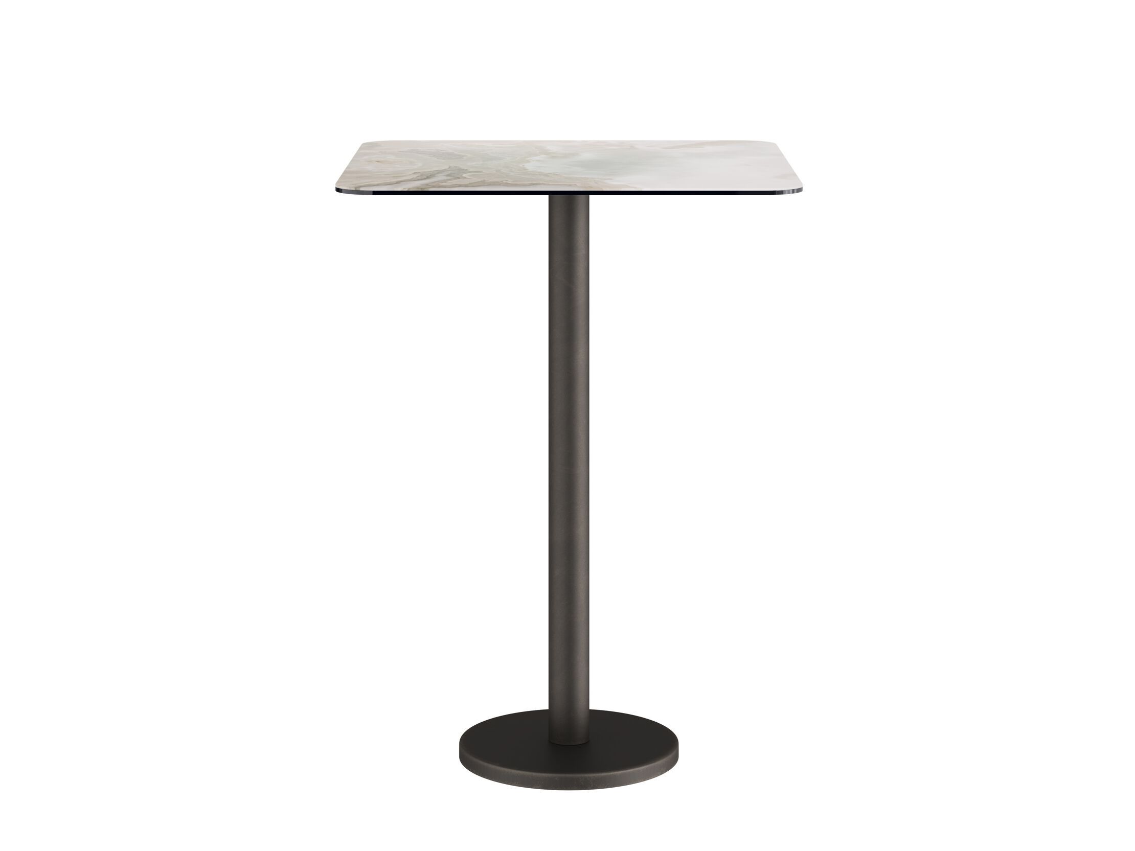 Высокий квадратный стол из керамогранита и металла DÔME DECO Awaken ARCH-00055047