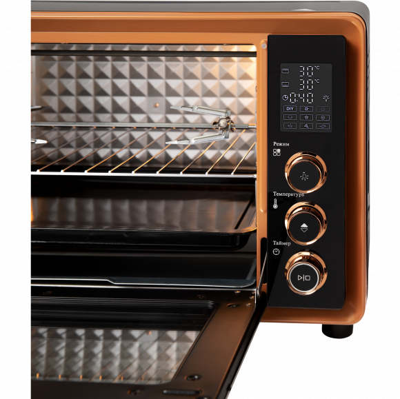 9052390 Мини-печь HIBERG PR 400 Gold moon черный STDN-0131747 - Вид №5