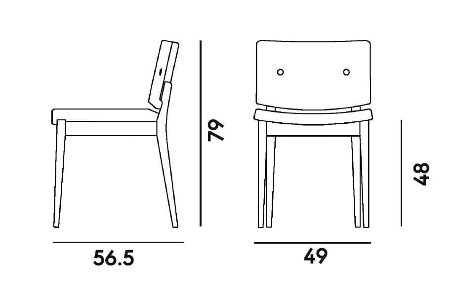 Мягкий стул из бука Billiani Eileen ARCH-00033210 - Вид №2