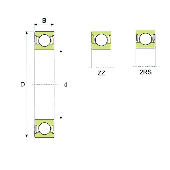 IS2519 Подшипник 61906-2RS ISKRA  - Вид №1