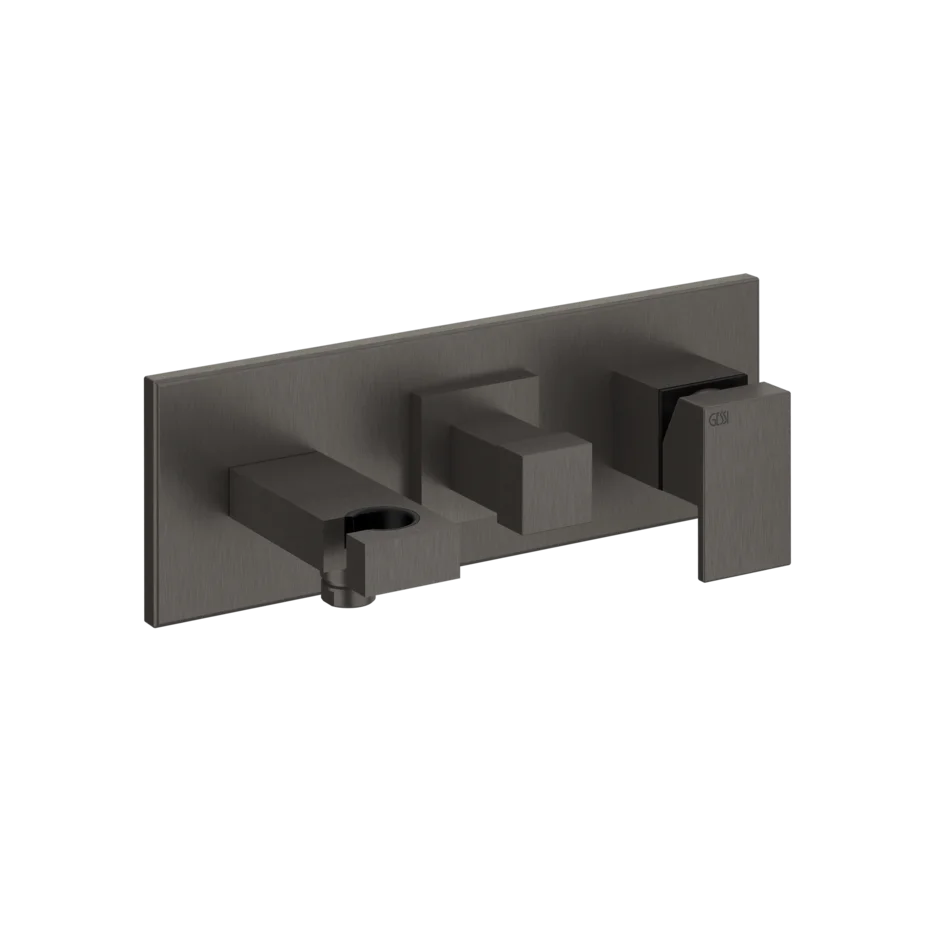 Смеситель для ванны-смеситель для душа 44911 707 Gessi Rettangolo ЧЕРНЫЙ МЕТАЛЛ BR. PVD 44911707