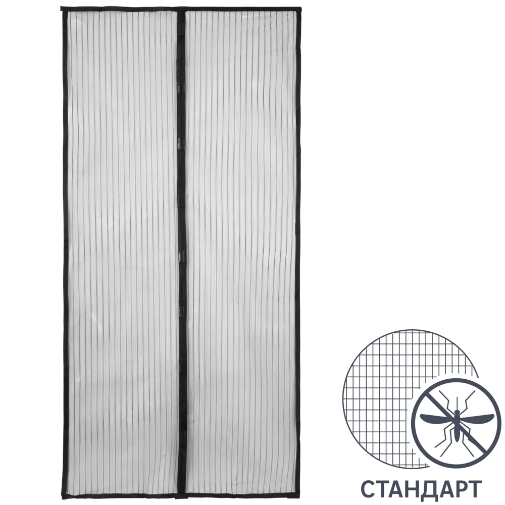 Штора защитная с магнитами для двери 95x200 см цвет черный Santreyd STLM-2165128
