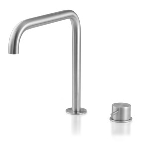 Смеситель на два отверстия для умывальника с изливом LOP155 linki