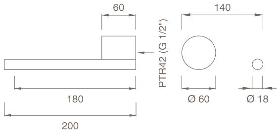 Ceadesign Смеситель для умывальника из нержавеющей стали с гидропрогрессией настенный Opus Ops 05 - Вид №2