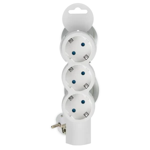 Удлинитель бытовой Duwi 32076 3 розетки с заземлением 3x1 мм 1 м цвет белый