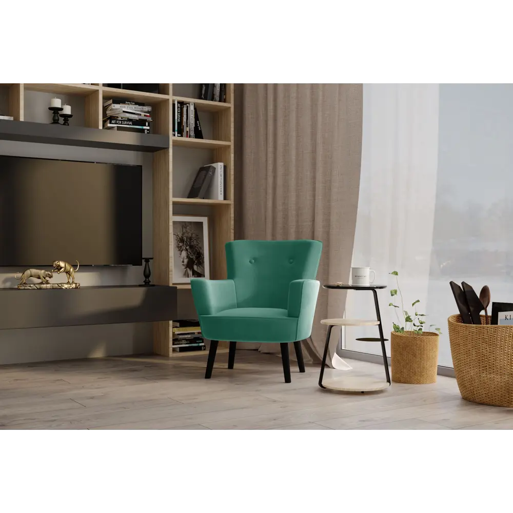 Кресло полиэстер Seasons Вилли 77x86x76 см цвет зеленый STLM-2175869 - Вид №2